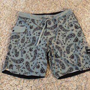 Vans Mixed 18" Boardshorts II Paisley Green Mens 30 NWOT